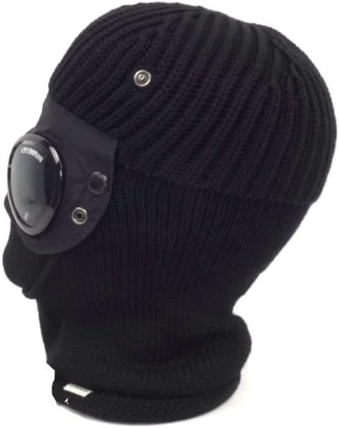 CP Company Extra Fine Merino Wool Goggle Balaclava Black
