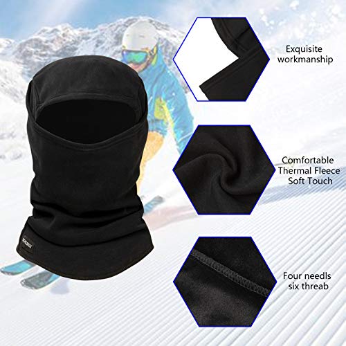 Balaclava Ski Mask，Warm and Windproof Fleece Winter Sports Cap